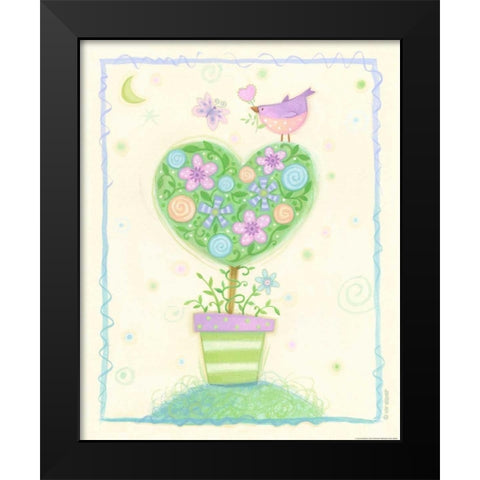 Heart Tree Black Modern Wood Framed Art Print by Eisner, Viv