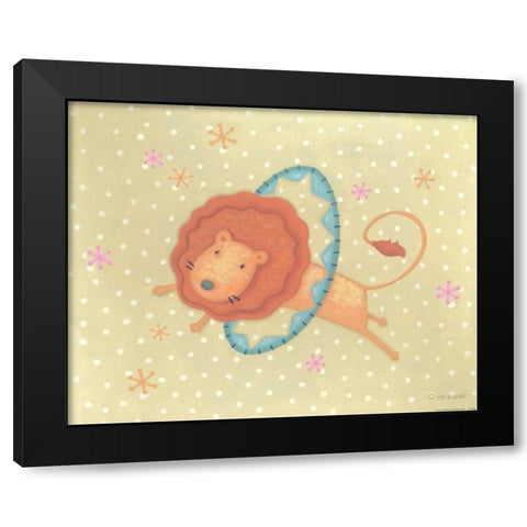 Circus 1 Lion Black Modern Wood Framed Art Print by Eisner, Viv