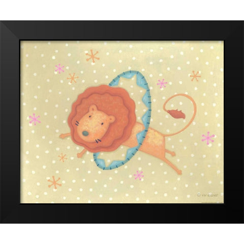 Circus 1 Lion Black Modern Wood Framed Art Print by Eisner, Viv