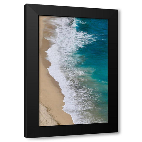 Ocean Ripples Black Modern Wood Framed Art Print by Vizvary, Susan