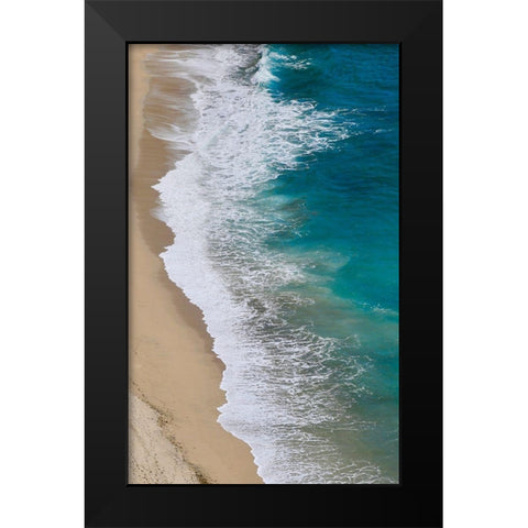 Ocean Ripples Black Modern Wood Framed Art Print by Vizvary, Susan