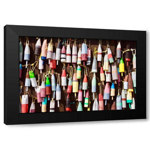 Wall Of Bouys Black Modern Wood Framed Art Print by Vizvary, Susan