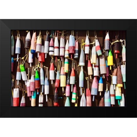 Wall Of Bouys Black Modern Wood Framed Art Print by Vizvary, Susan