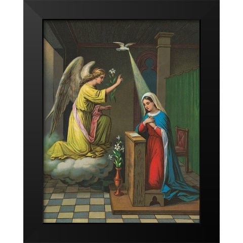 VERKUENDIGUNG Black Modern Wood Framed Art Print by Anonymous