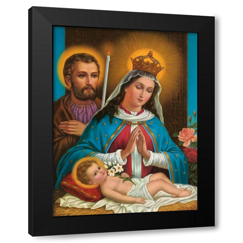 MARIA DIE GNADENREICHE, ALTA GRACIA Black Modern Wood Framed Art Print with Double Matting by Anonymous