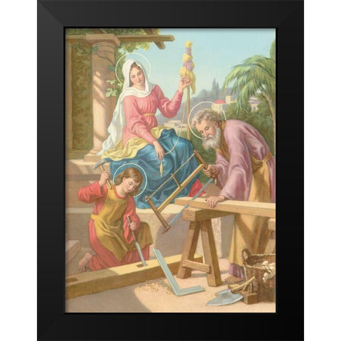 HL. FAMILIE Black Modern Wood Framed Art Print by Anonymous