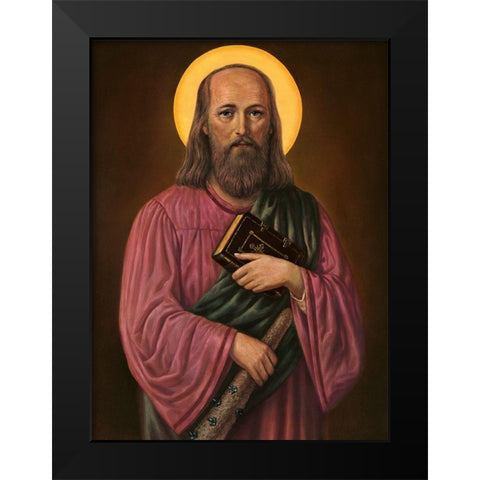 HL. JUDAS THADDAEUS Black Modern Wood Framed Art Print by Anonymous