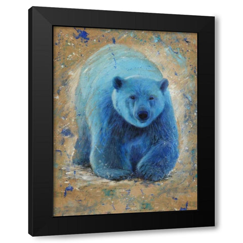 Polar bear Black Modern Wood Framed Art Print with Double Matting by Chamard, Jean-Marc