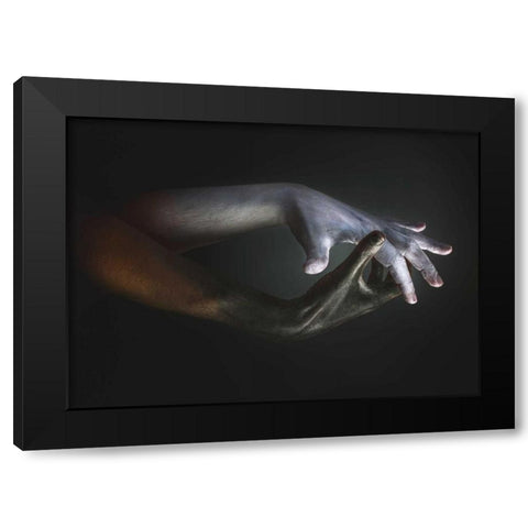Hands Black Modern Wood Framed Art Print with Double Matting by Henk van Gog