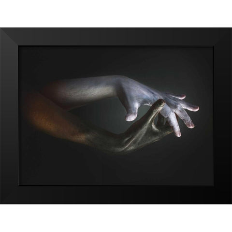 Hands Black Modern Wood Framed Art Print by Henk van Gog