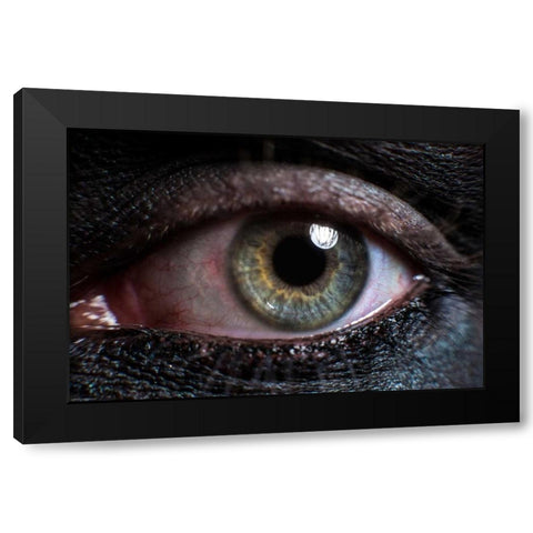 Eye Black Modern Wood Framed Art Print by Henk van Gog