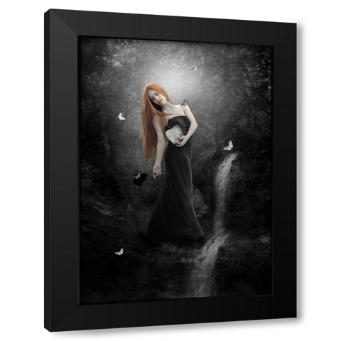 Calliope Black Modern Wood Framed Art Print by Babette