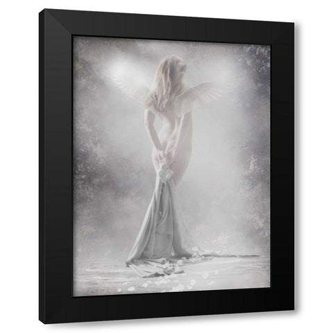 Angel Shakinah Black Modern Wood Framed Art Print with Double Matting by Babette