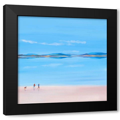 At The Beach II Black Modern Wood Framed Art Print by Hasen, Jan