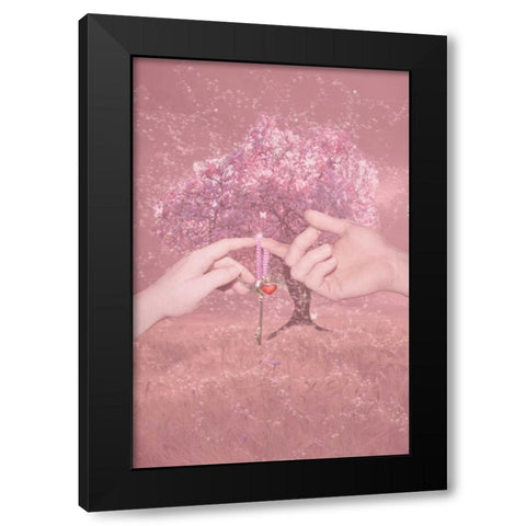 Loving II Black Modern Wood Framed Art Print by Babette