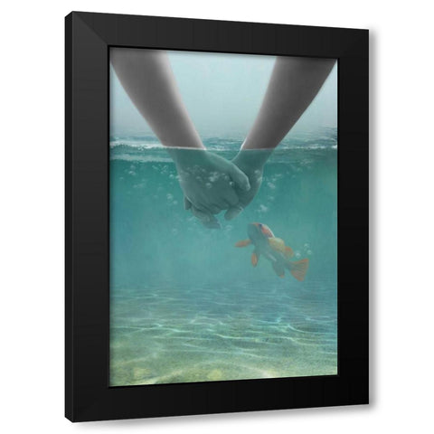 Loving III Black Modern Wood Framed Art Print by Babette