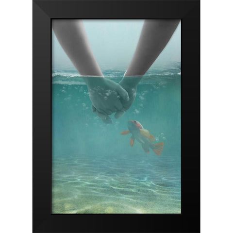 Loving III Black Modern Wood Framed Art Print by Babette