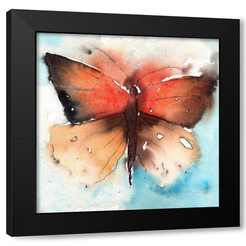 Mariposa 2 Black Modern Wood Framed Art Print by Herrera, Leticia