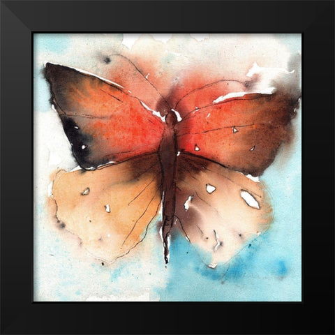 Mariposa 2 Black Modern Wood Framed Art Print by Herrera, Leticia