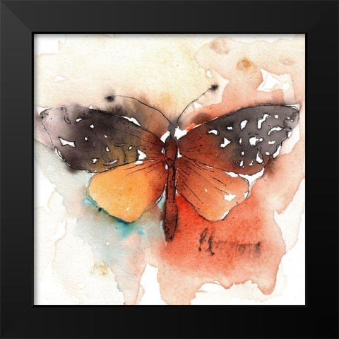 Mariposa 3 Black Modern Wood Framed Art Print by Herrera, Leticia