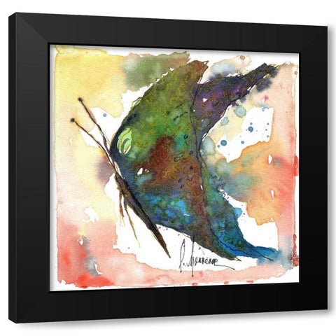 Mariposa 5 Black Modern Wood Framed Art Print by Herrera, Leticia