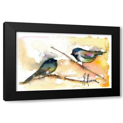 Pajaritos Black Modern Wood Framed Art Print by Herrera, Leticia