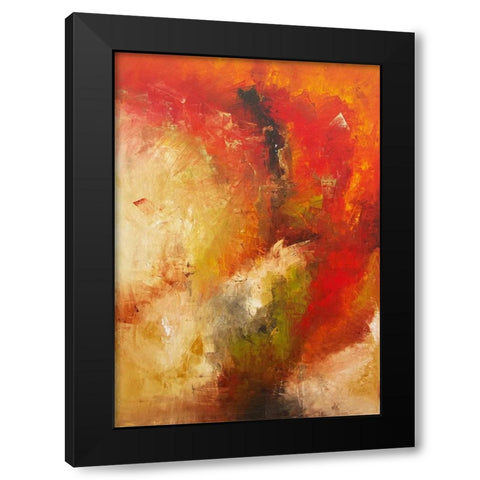 Chaos I Black Modern Wood Framed Art Print by Herrera, Leticia