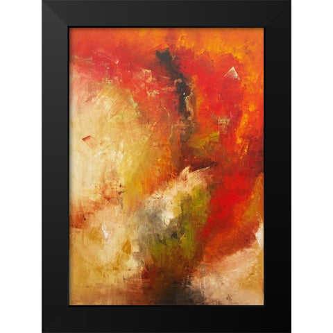 Chaos I Black Modern Wood Framed Art Print by Herrera, Leticia