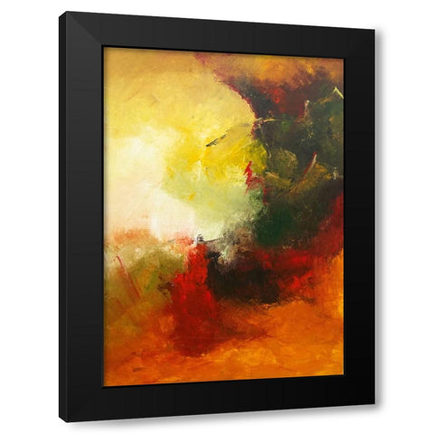 Chaos II Black Modern Wood Framed Art Print with Double Matting by Herrera, Leticia