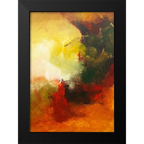 Chaos II Black Modern Wood Framed Art Print by Herrera, Leticia