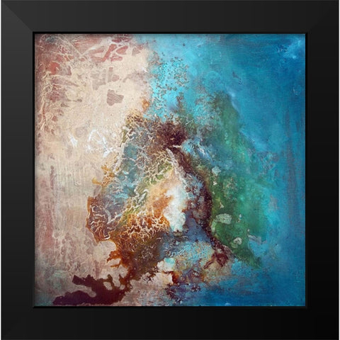 Melt Black Modern Wood Framed Art Print by Herrera, Leticia