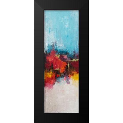 Burning 1 Black Modern Wood Framed Art Print by Herrera, Leticia