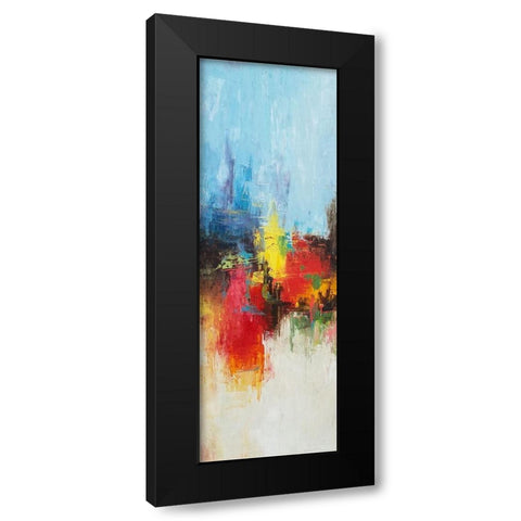 Burning 2 Black Modern Wood Framed Art Print by Herrera, Leticia
