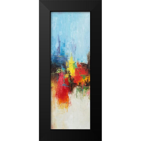 Burning 2 Black Modern Wood Framed Art Print by Herrera, Leticia