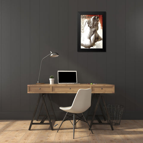 Passion II Black Modern Wood Framed Art Print by Warminski