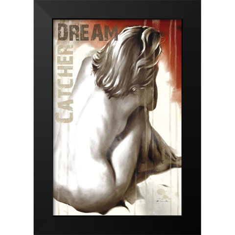 Passion II Black Modern Wood Framed Art Print by Warminski