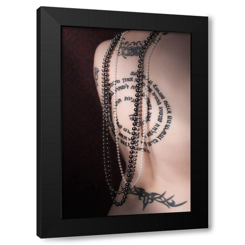 Chains and Tattoos Black Modern Wood Framed Art Print with Double Matting by Unkelbach, Frank