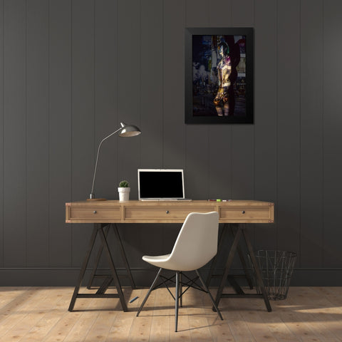 Projector City Black Modern Wood Framed Art Print by Unkelbach, Frank