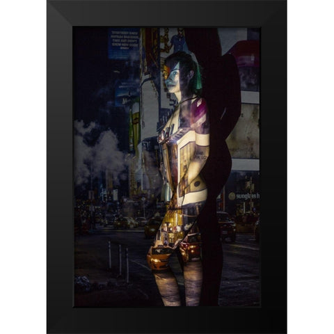 Projector City Black Modern Wood Framed Art Print by Unkelbach, Frank
