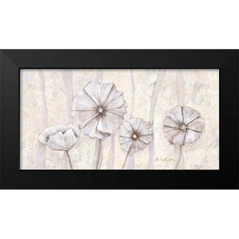 Pearl Poppies Black Modern Wood Framed Art Print by Ancilotti, Claudia