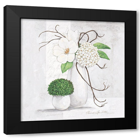 Silent Blossom Black Modern Wood Framed Art Print by Ancilotti, Claudia