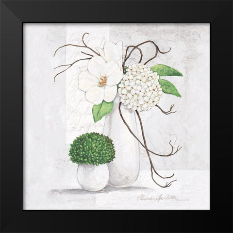 Silent Blossom Black Modern Wood Framed Art Print by Ancilotti, Claudia