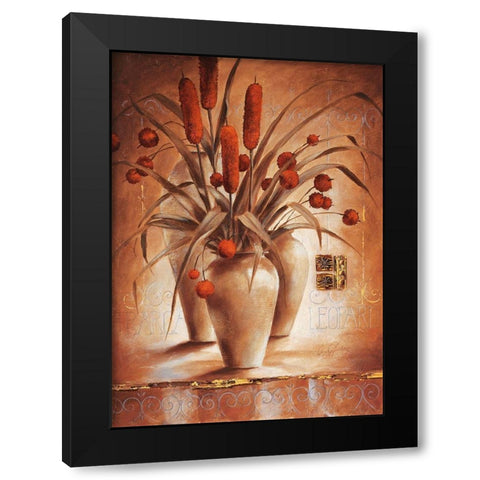 Leopardi Black Modern Wood Framed Art Print with Double Matting by Ancilotti, Claudia
