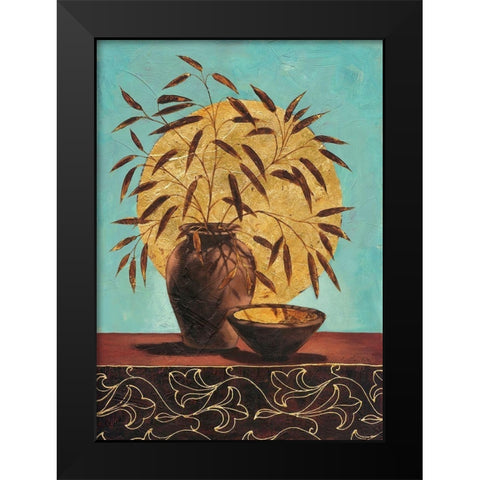 Bamboo Lounge Black Modern Wood Framed Art Print by Ancilotti, Claudia