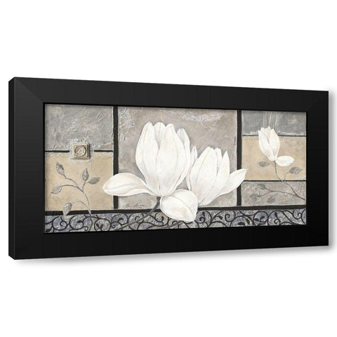 Baroque Magnolia Black Modern Wood Framed Art Print by Ancilotti, Claudia