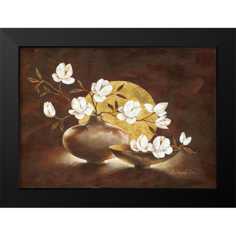 Golden Sunset Black Modern Wood Framed Art Print by Ancilotti, Claudia