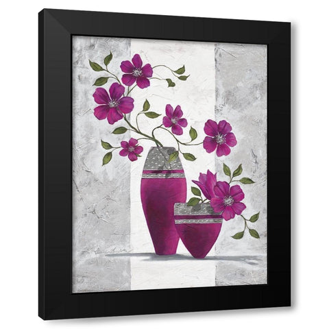 Jasmina Black Modern Wood Framed Art Print with Double Matting by Ancilotti, Claudia