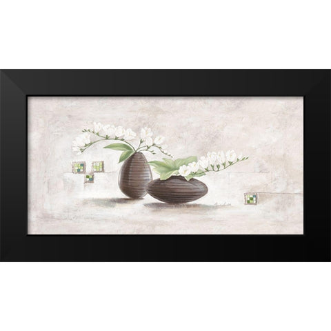 Cassic Green Black Modern Wood Framed Art Print by Ancilotti, Claudia