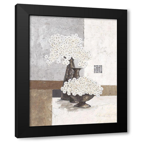 Silver Pearl Black Modern Wood Framed Art Print by Ancilotti, Claudia