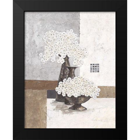 Silver Pearl Black Modern Wood Framed Art Print by Ancilotti, Claudia